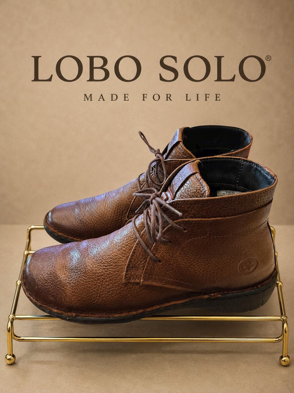 Lobo Solo 59643 Cafe TLI Brown Leather Chukka Boots US 9 w/Box